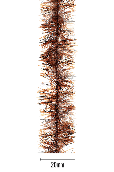Senyo's Peppered Satin Chenille - Brown - 20mm