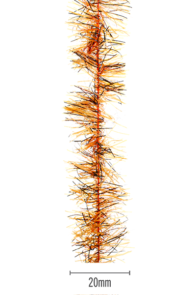 Senyo's Peppered Satin Chenille - Fluorescent Orange - 20mm