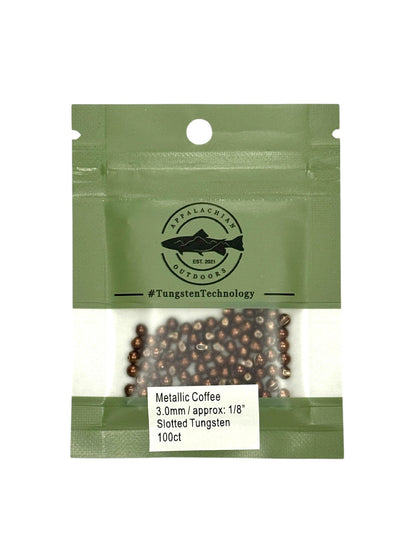 Appalachian Outdoors Slotted Tungsten Beads 25 Pack