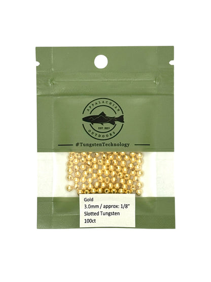 Appalachian Outdoors Countersunk Tungsten Beads 100 Pack