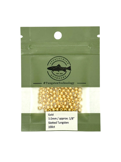 Appalachian Outdoors Slotted Tungsten Beads 25 Pack