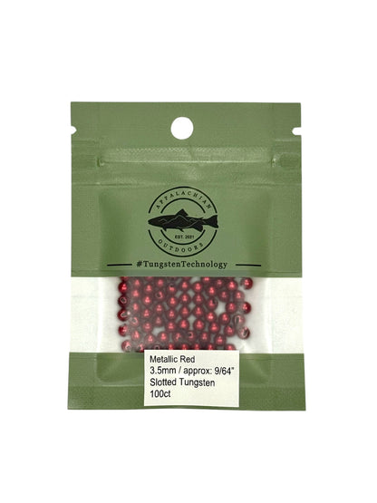 Appalachian Outdoors Countersunk Tungsten Beads 100 Pack