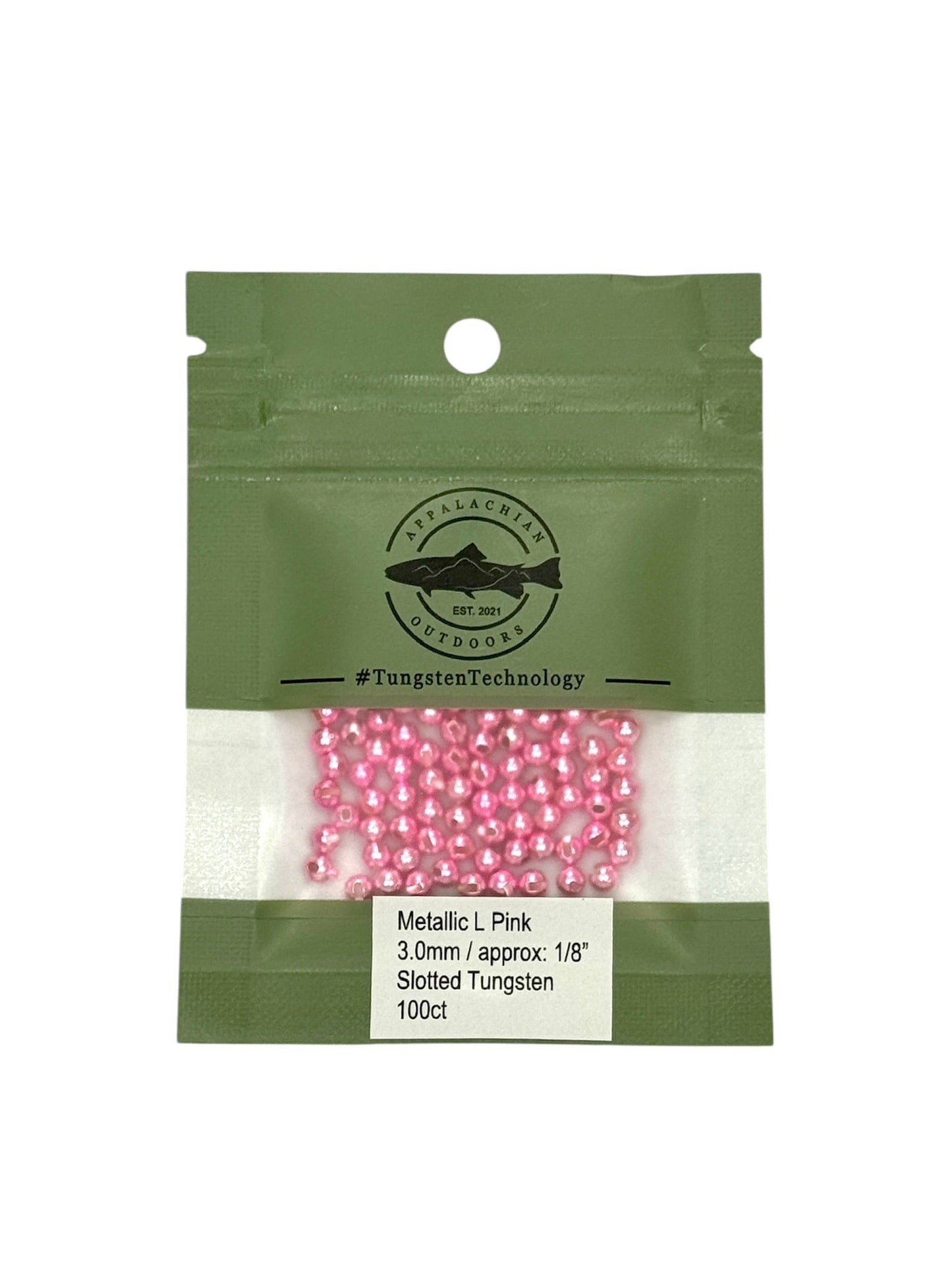 Appalachian Outdoors Slotted Tungsten Beads 25 Pack