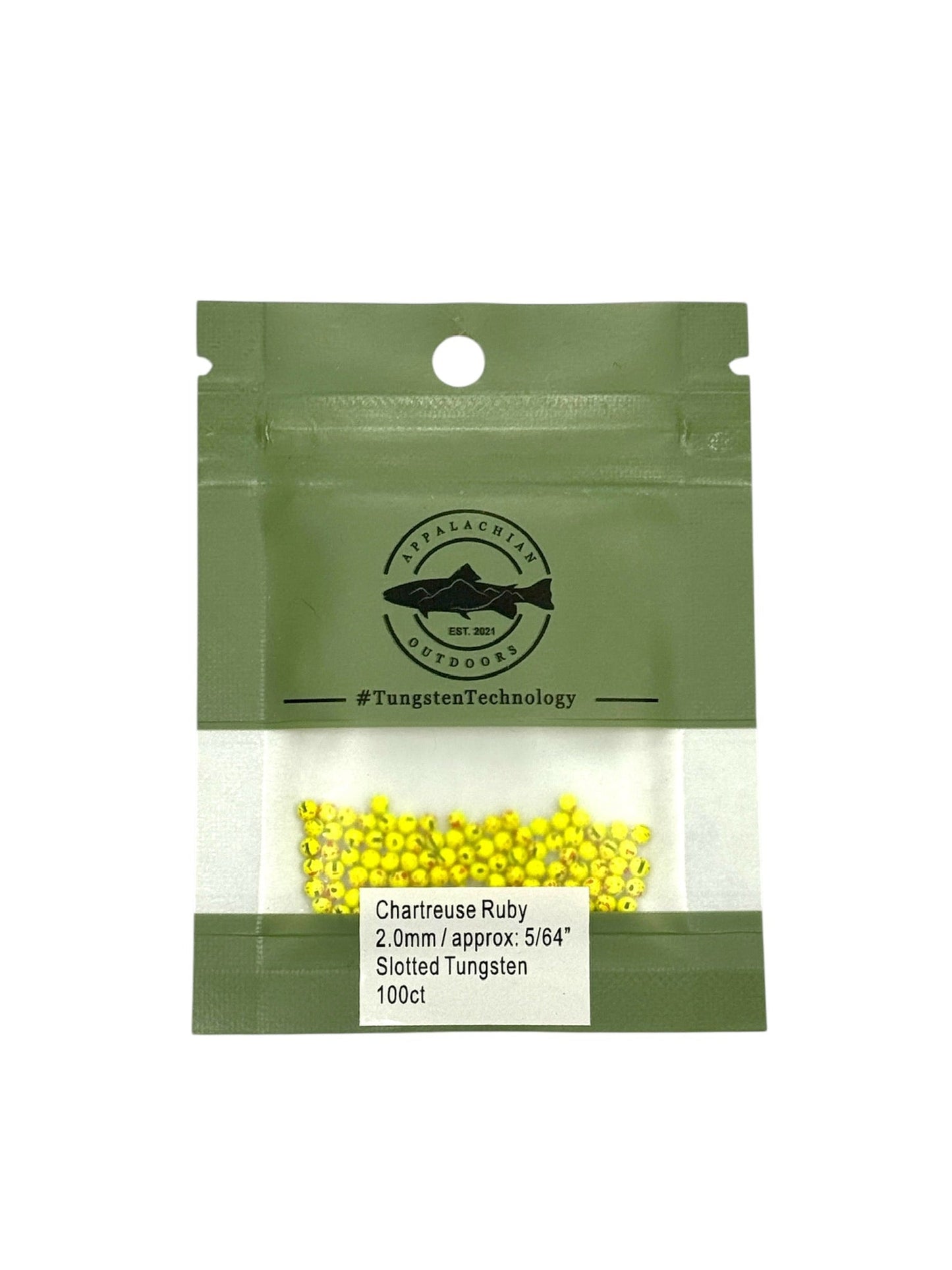 Appalachian Outdoors Slotted Tungsten Beads 25 Pack