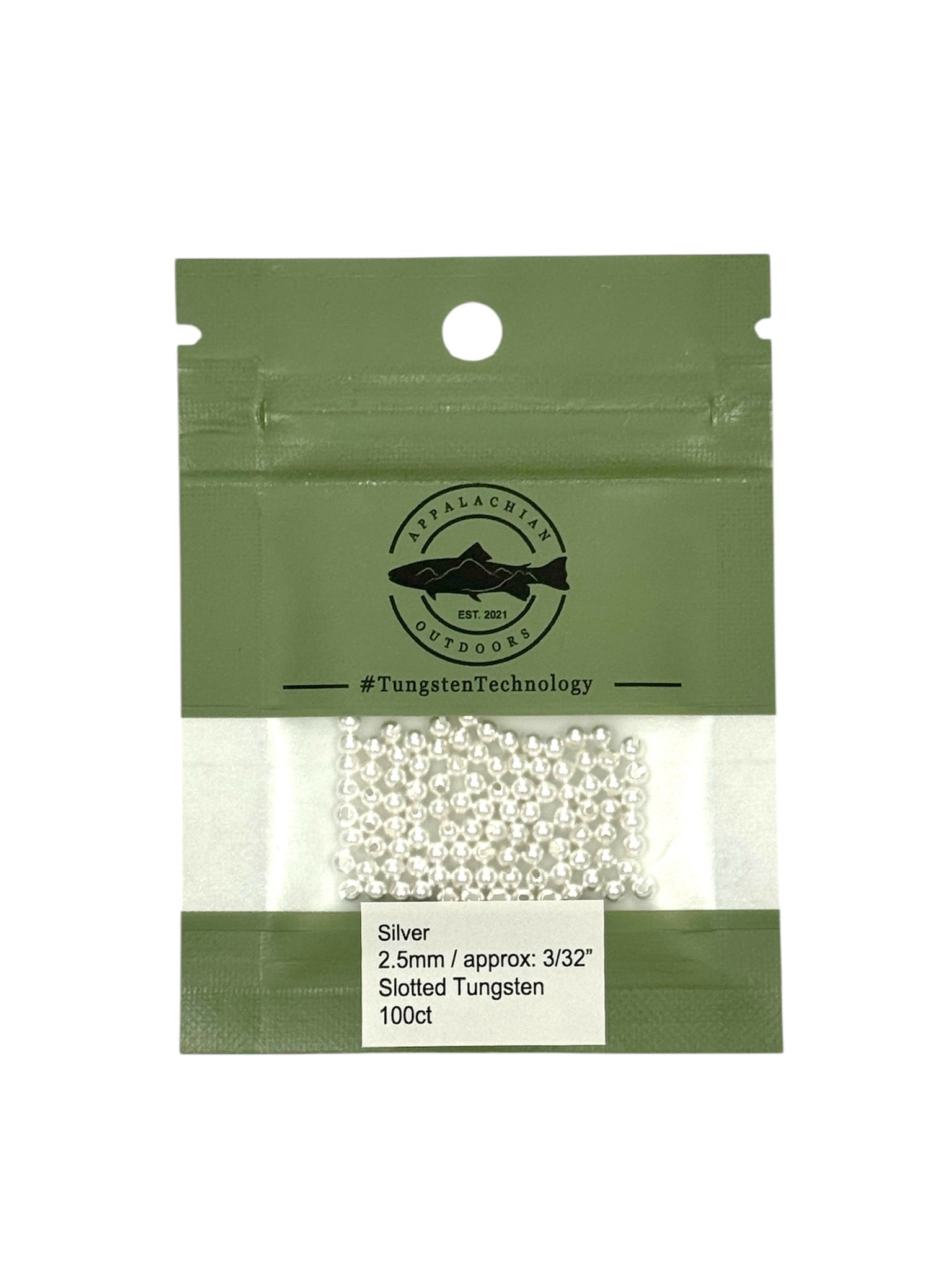 Appalachian Outdoors Countersunk Tungsten Beads 25 Pack