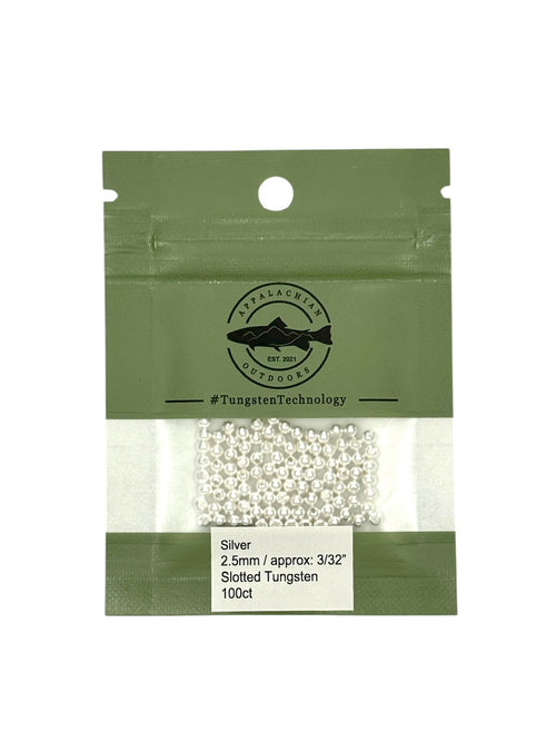 Appalachian Outdoors Slotted Tungsten Beads 100 Pack