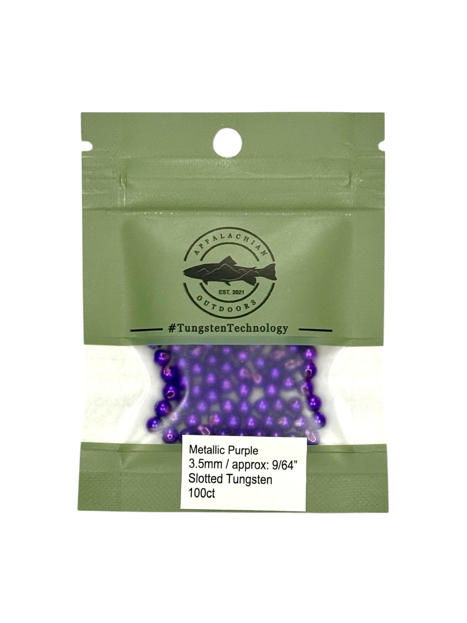 Appalachian Outdoors Countersunk Tungsten Beads 25 Pack