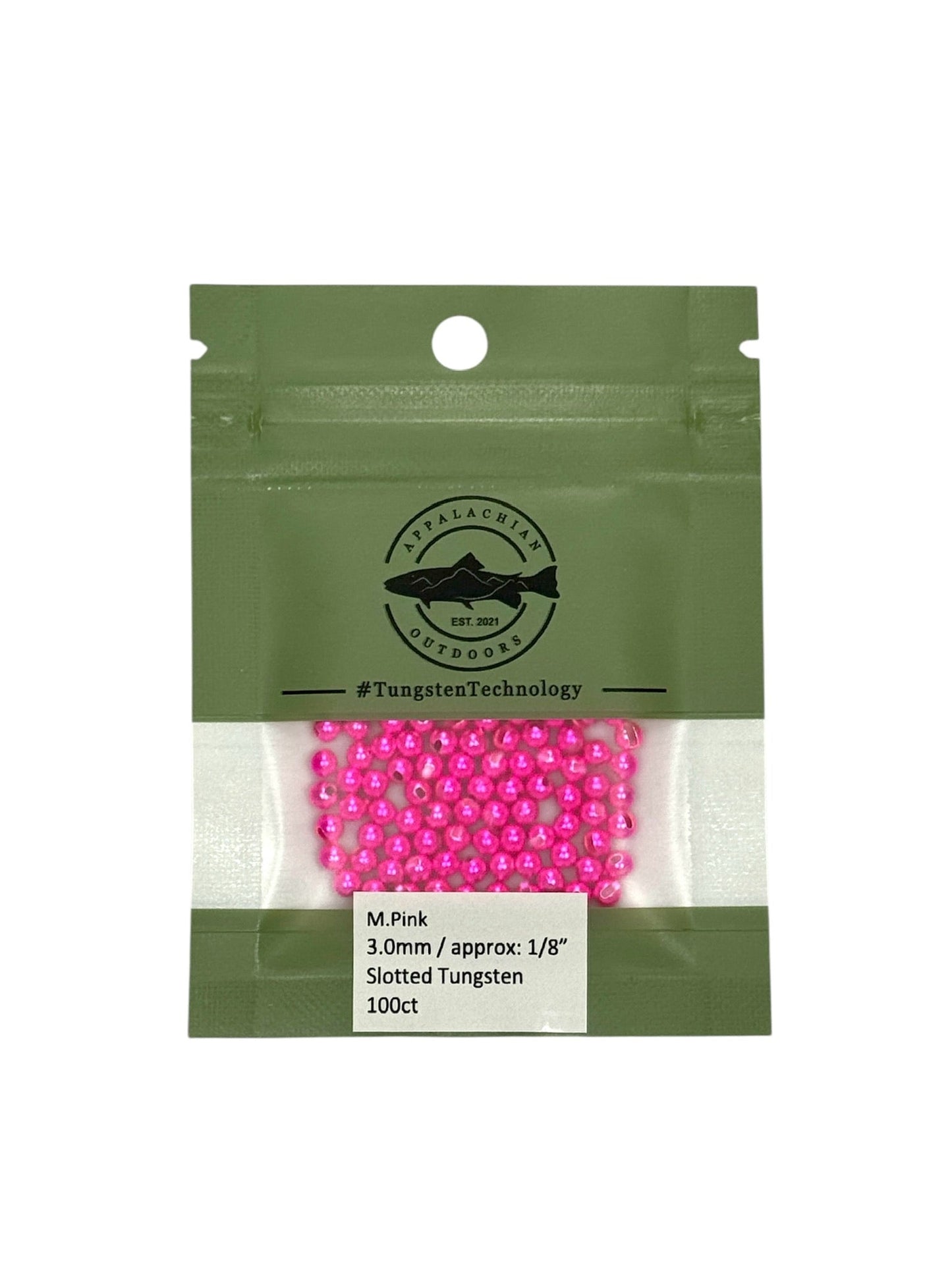 Appalachian Outdoors Slotted Tungsten Beads 25 Pack