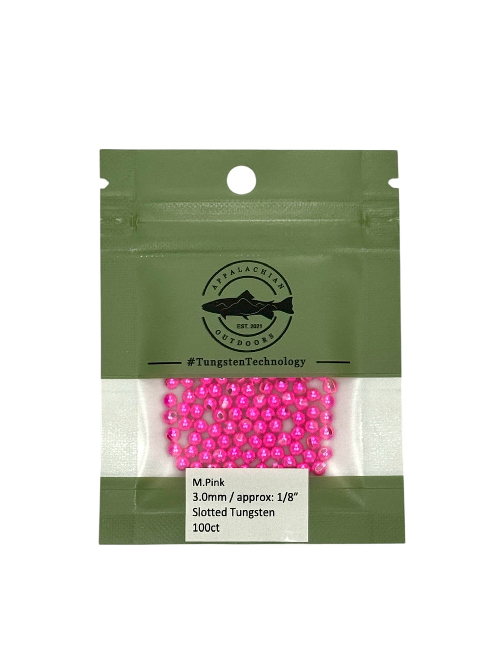 Appalachian Outdoors Countersunk Tungsten Beads 25 Pack