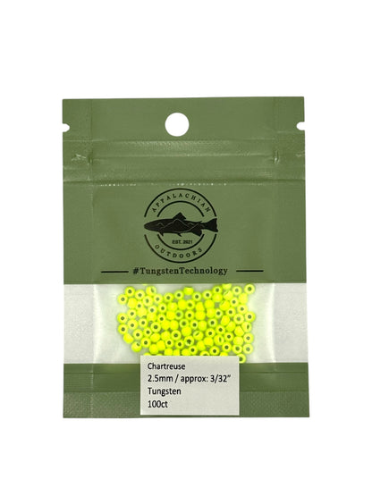 Appalachian Outdoors Countersunk Tungsten Beads 100 Pack