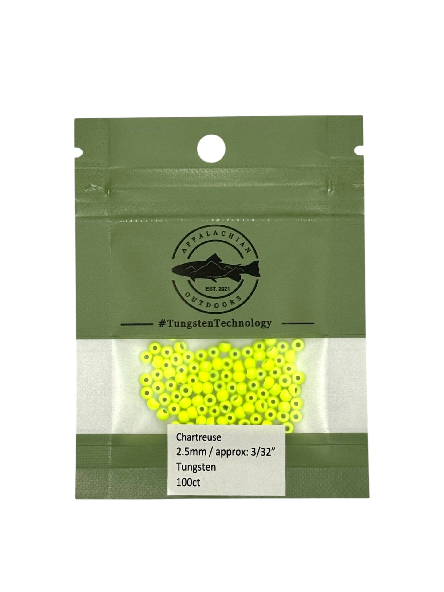 Appalachian Outdoors Slotted Tungsten Beads 25 Pack