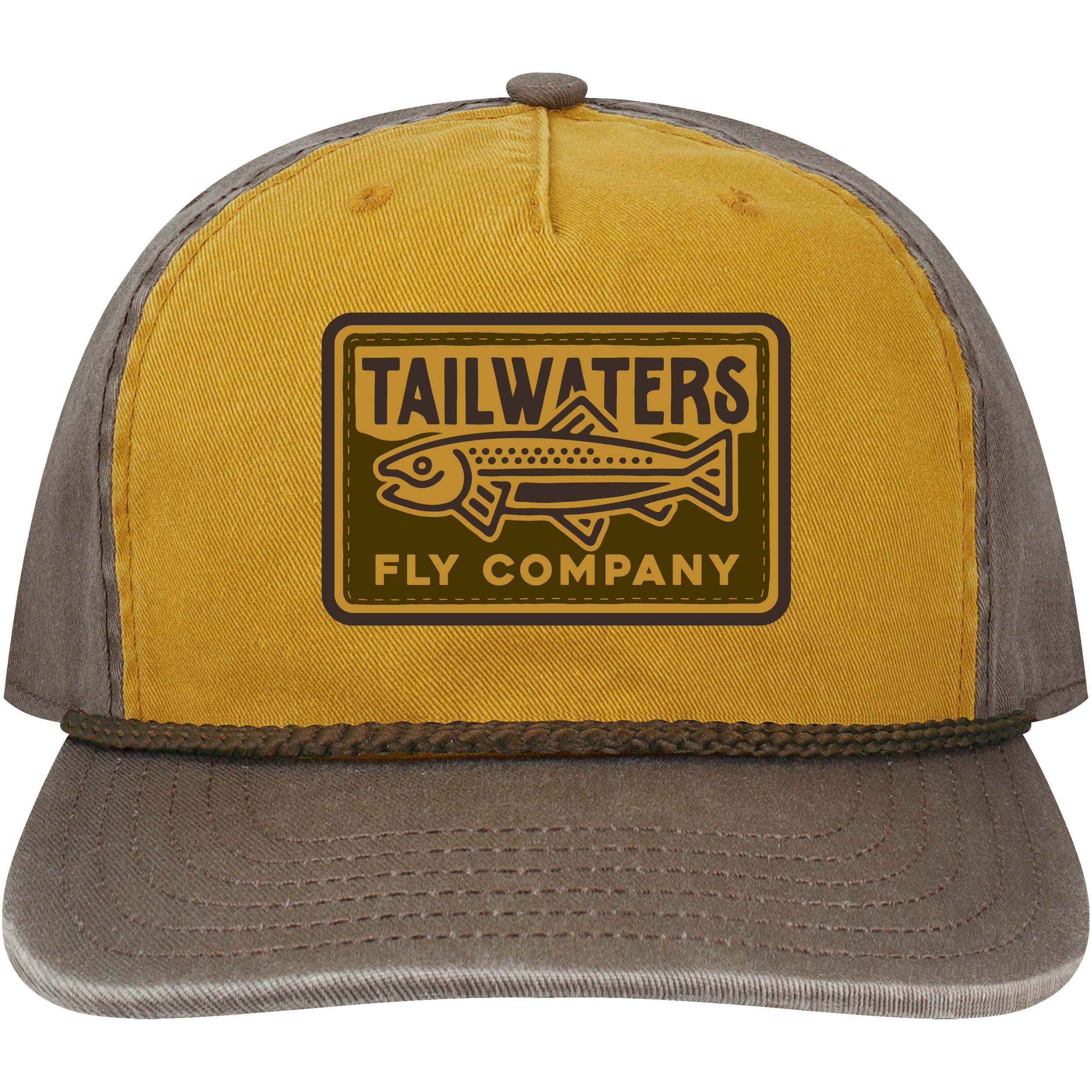 Tailwaters Fly Company Cotton Rope Hat - Mustard/Brown