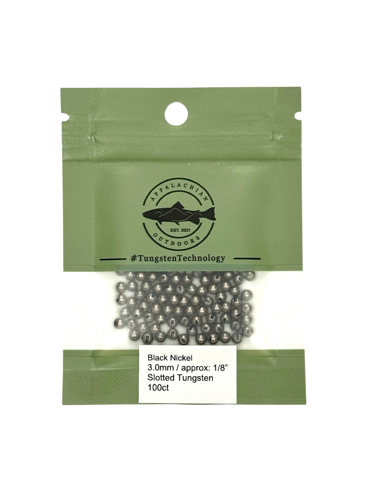 Appalachian Outdoors Slotted Tungsten Beads 25 Pack