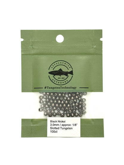 Appalachian Outdoors Slotted Tungsten Beads 25 Pack