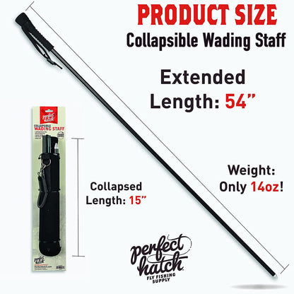 PH 54" Wading Staff Collapsible Aluminum