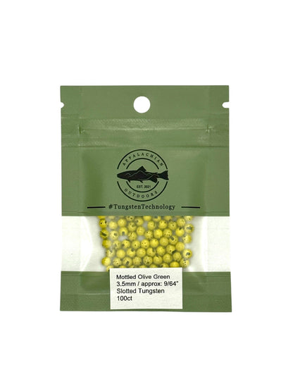 Appalachian Outdoors Slotted Tungsten Beads 25 Pack