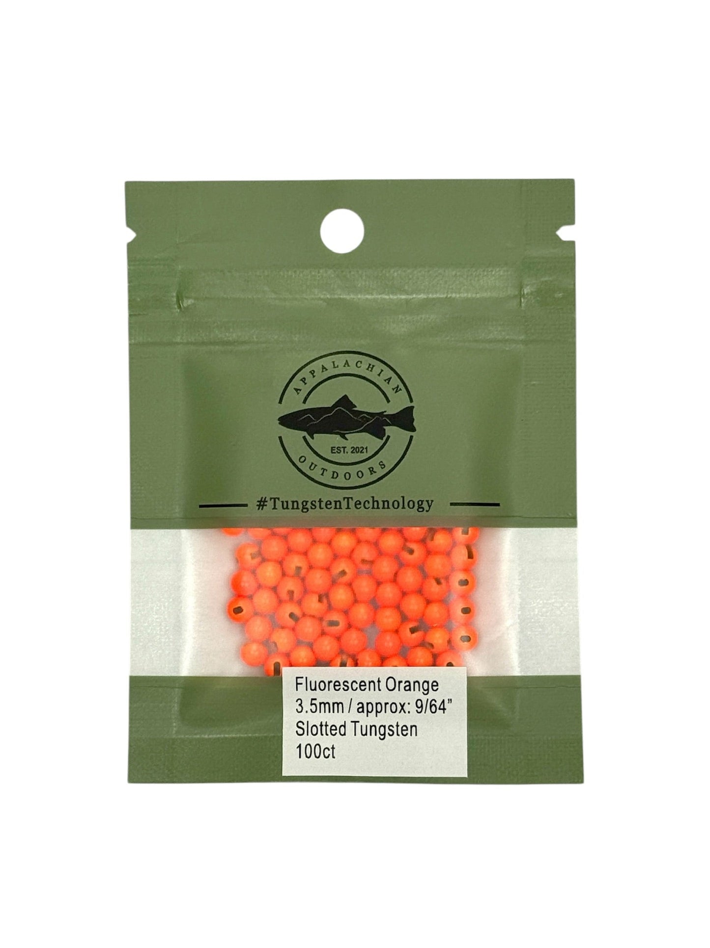 Appalachian Outdoors Slotted Tungsten Beads 25 Pack