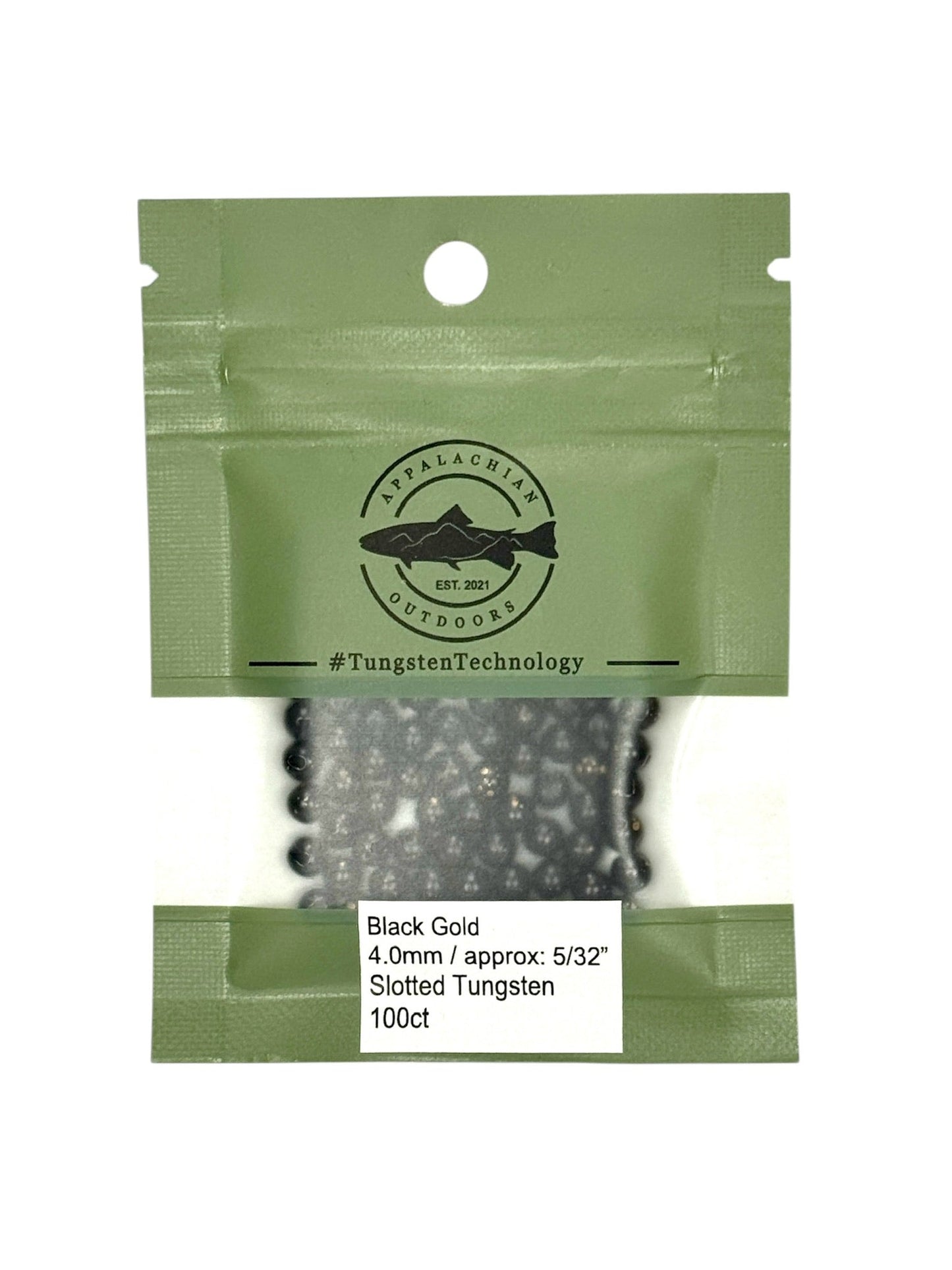 Appalachian Outdoors Slotted Tungsten Beads 25 Pack