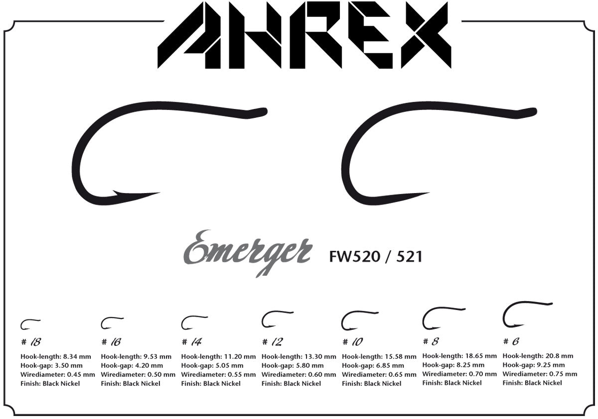 Ahrex FW 520 Emerger Hooks