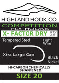 Highland Hook Co. X Factor Dry Fly Hooks