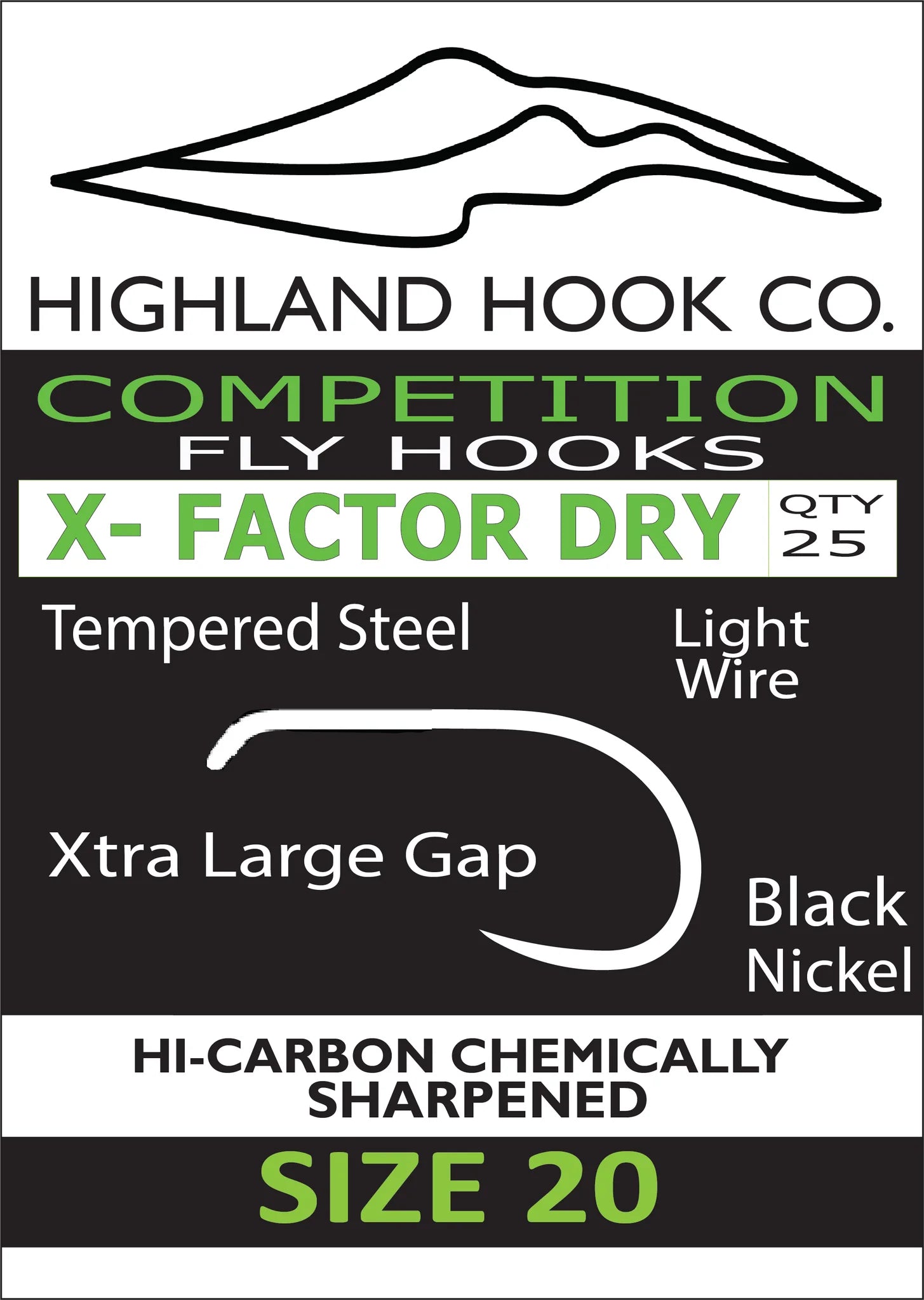 Highland Hook Co. X Factor Dry Fly Hooks
