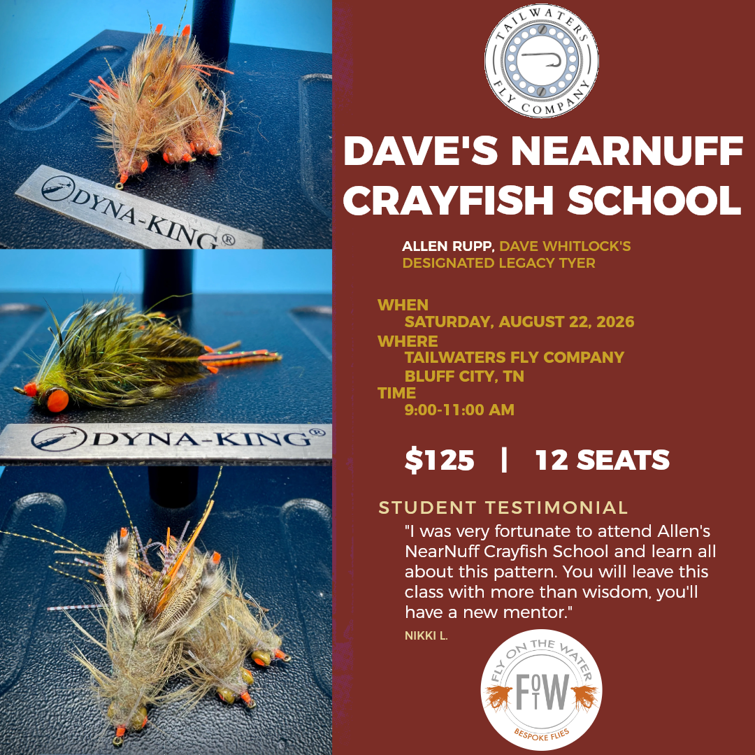 Near Nuff Crayfish Tying Class w/ Allen Rupp