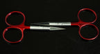Smhaen Tungsten Carbide 4 Inch Red Regular Straight Scissors