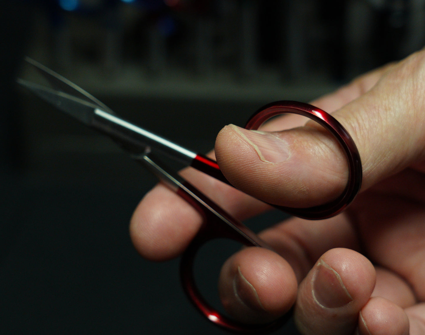 Smhaen Tungsten Carbide 4 Inch Red Regular Straight Scissors