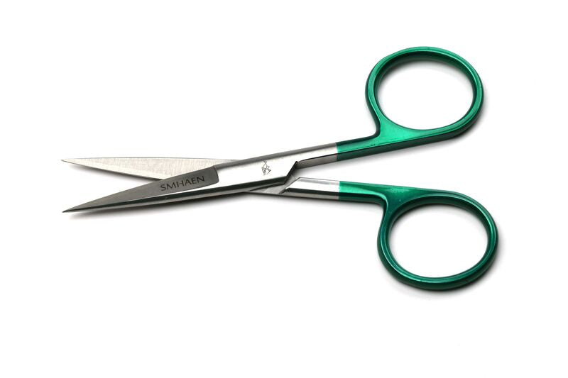 SMHAEN Tungsten Carbide 5 Inch Green Large Straight Scissors