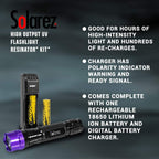 Solarez High Output UV Flashlight Resinator Kit With Battery and Charger