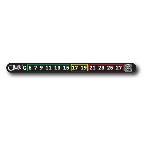 Cling Temperature Tape - Stick on Water Thermometer