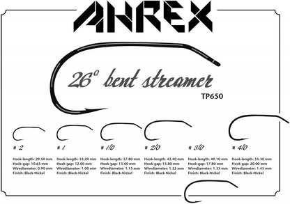 AHREX TP650 26 Degree Bent Streamer Hooks