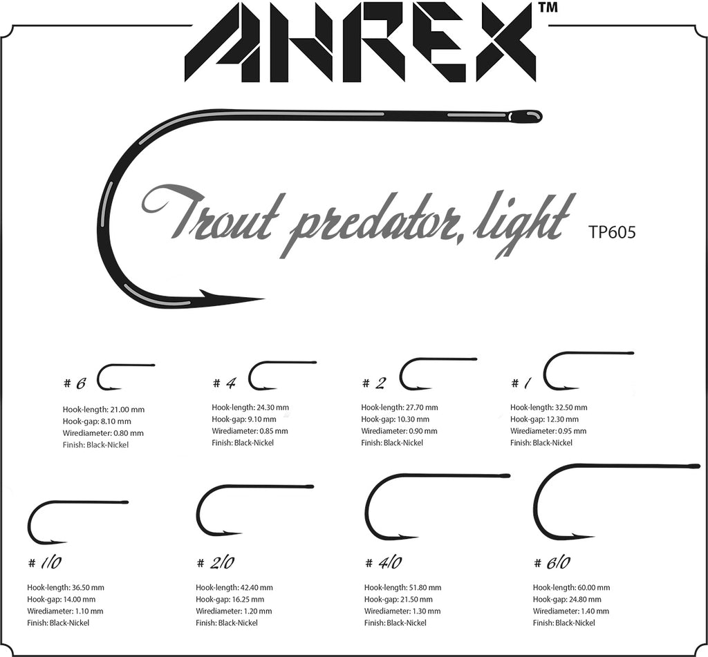 Ahrex TP605 Trout Predator Streamer Light Hooks