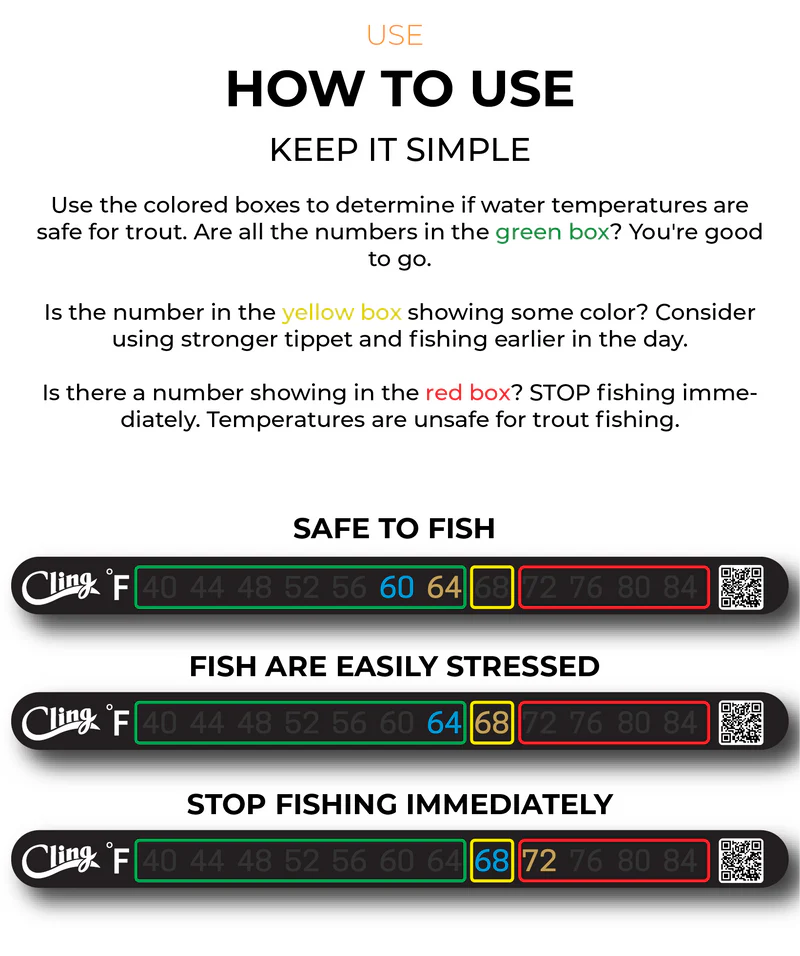 Cling Temperature Tape - Stick on Water Thermometer