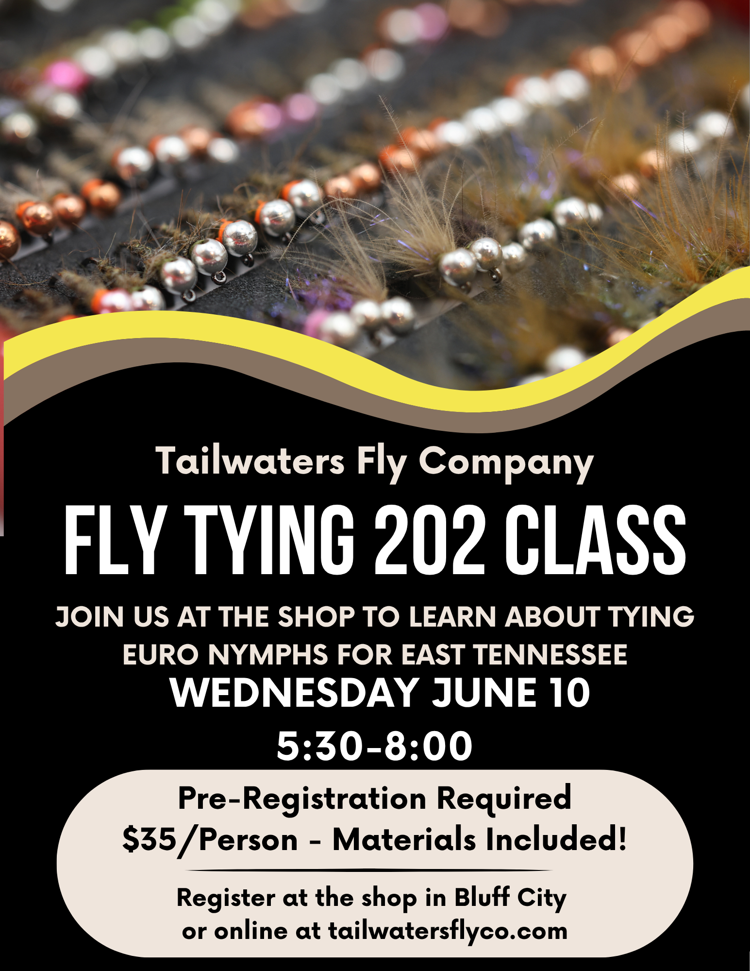 Fly Tying 202 Class: Tying Euro Nymphs for East Tennessee