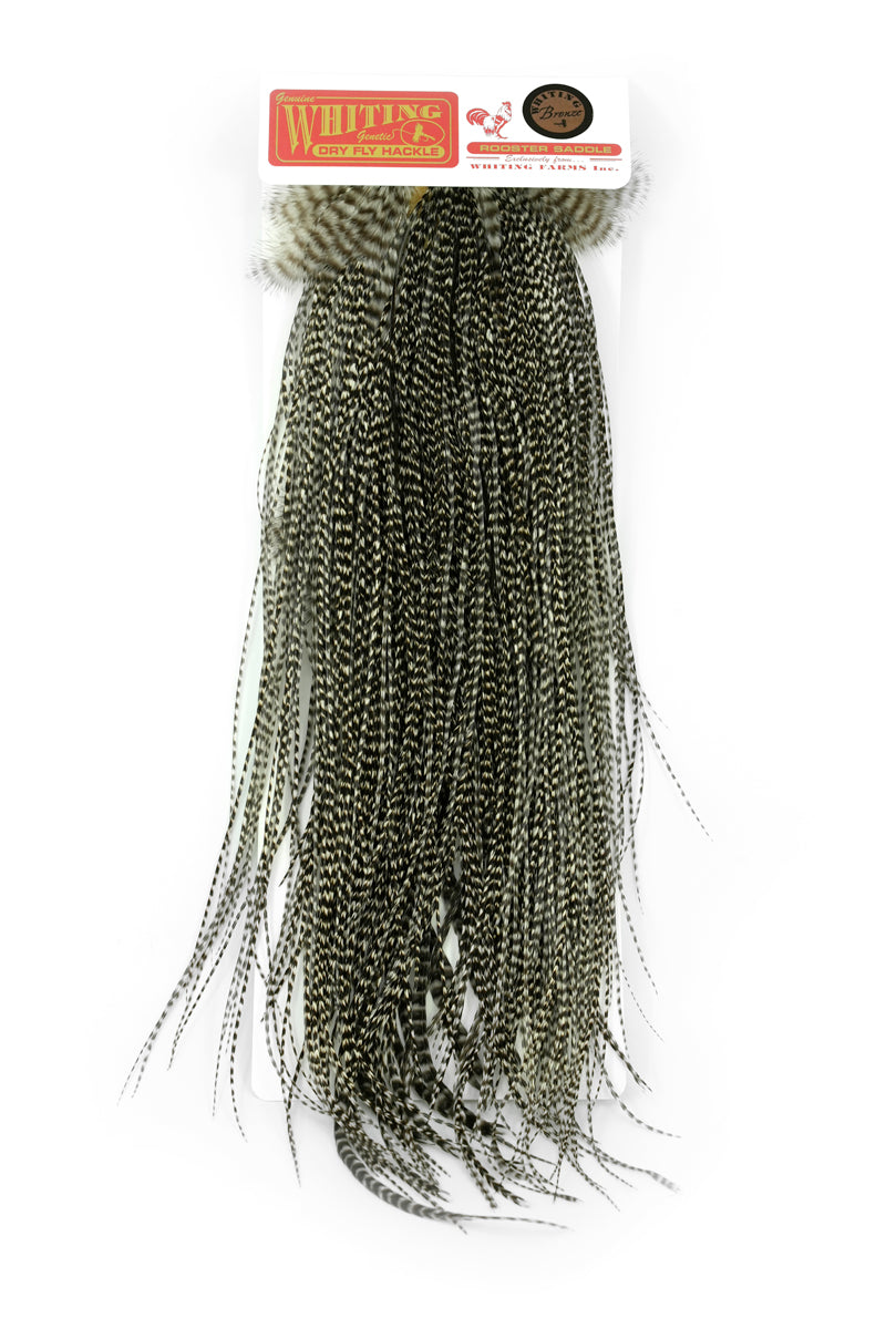 Whiting Bronze Midge Saddle - Grizzly